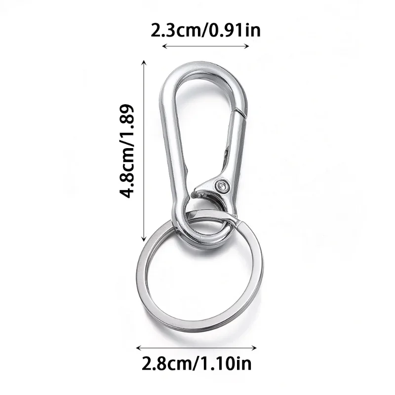 Keychain Carabiner Whistle Keychain Tactical Keychain Metal Gourd Buckle Keychain Climbing Hook Car Keychain Carabiner Shape Accessories 1/3/5Pcs
