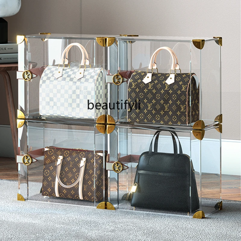 

Bag Storage Box Wardrobe Dustproof Acrylic Shelf Transparent Display Cabinet