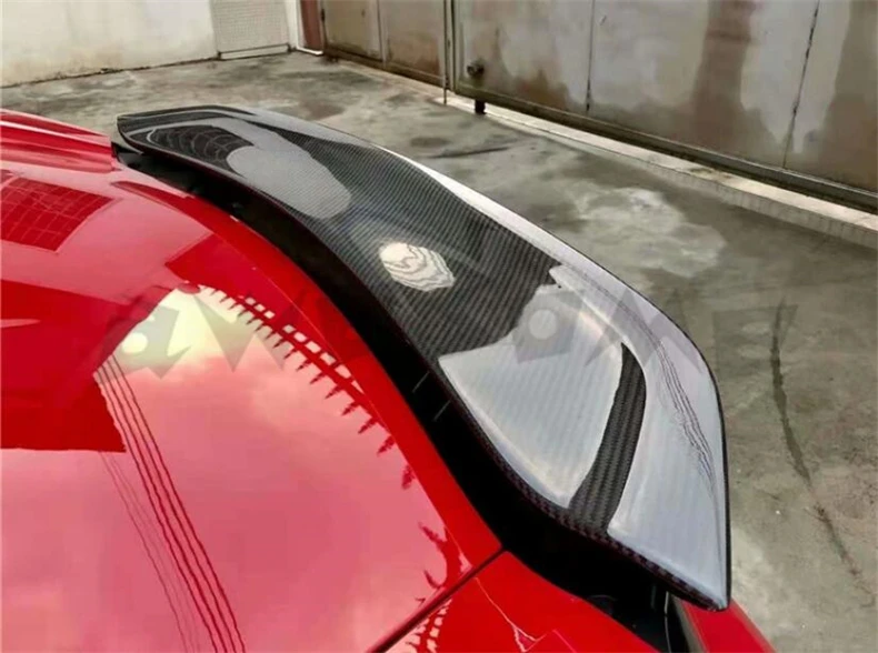 High-Quality Real Carbon Fiber Spoiler For Porsche 718 Cayman Boxster (2016-2022) REAR WING TRUNK LIP SPOILERS - - Racext 25