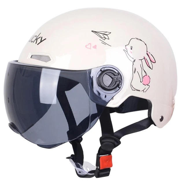 Casque de Scooter Protection Enfant Casque de Moto de Dessin Animé Pratique  et Confortable - Rose