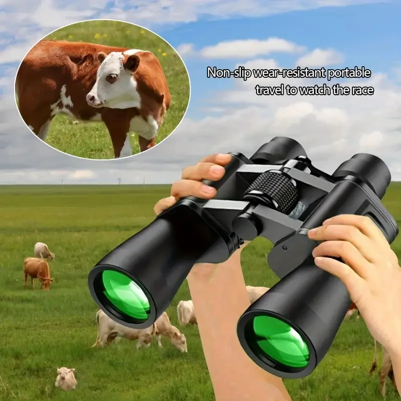 20x50 Military Powerful Long Range Binoculars Zoom HD BAK4-Prism High Magnification Professional Telescope For Hunting Tourism