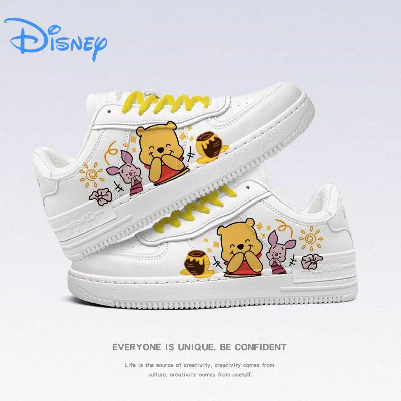 Disney Lilo & Stitch 3D Print Sport Shoes 2023 New Couple White Shoes Cartoon Tennis Shoes Fashion Casual Sneakers Size 35-40