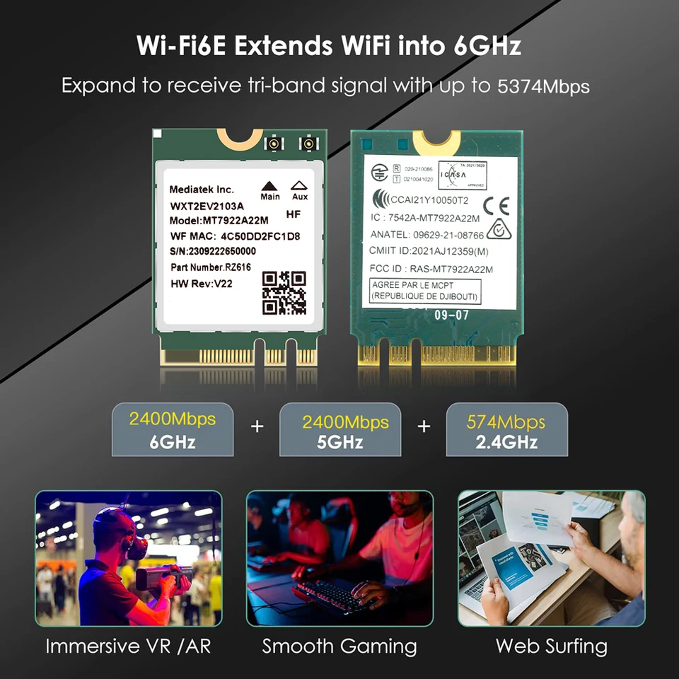 Placa De Rede Wifi 6E Intel AX210 6 GHz Com Bluetooth 5.3 Fenvi AXE3000 2 4 Ghz 5 Ghz 1438828987 Placa De Rede Wifi 6E Intel AX210 6 GHz Com Bluetooth 5.3 Fenvi AXE3000 2 4 Ghz 5 Ghz 1438828987