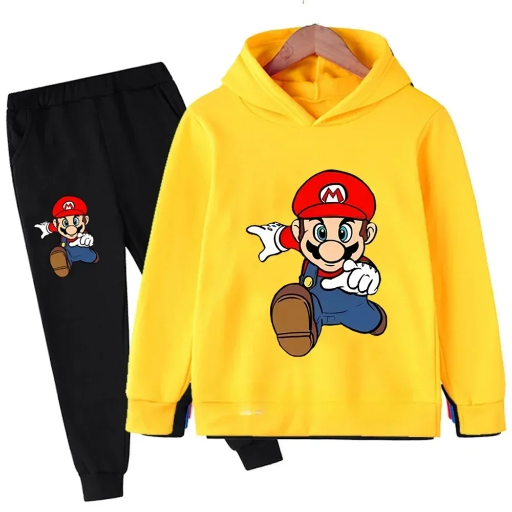Kid Hooded Sportswear Pant Suit | Baby & Children Hoodie Set | Pokemon & Super Mario 2-Piece Outfit | Ages 2–14 2