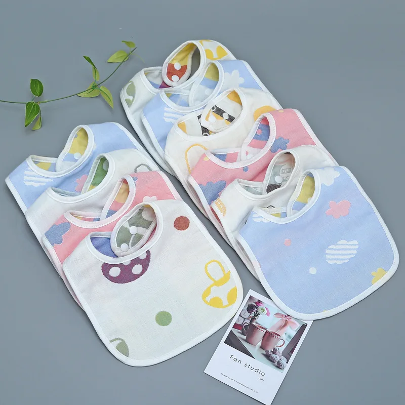 6 Layer Newborn Baby Bibs Unisex Baby Feeding Drool Bib for Infants Soft Cotton Burp Cloth Baby Saliva Towel Kids Accessories 6 layer newborn baby bibs unisex baby feeding drool bib for infants soft cotton burp cloth baby saliva towel kids accessories