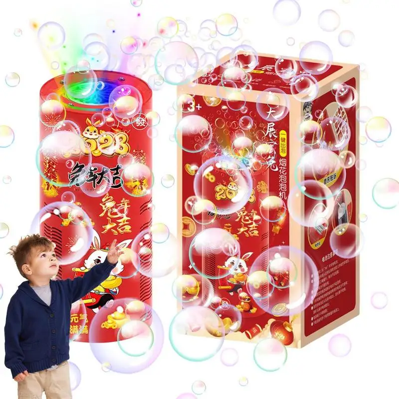 

Firework Bubble Blower Elastic Smog Bubble Machine Baby Bubble Machine With Lights Automatic Firework Bubble Machine For Kids