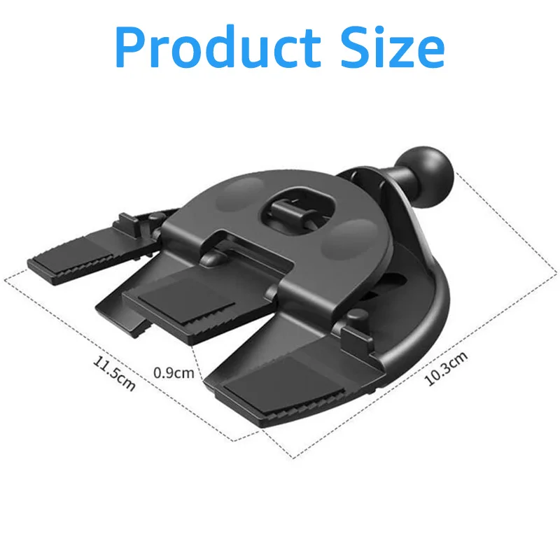 17mm Ball Head Base for Car CD Slot Phone Mount Stand Cradle Universal CD Slot Clip for Car Phone Holder GPS Bracket Accessories images - 6