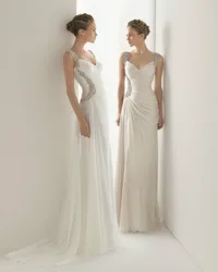 2018 New design hot seller Beaded Strap Chiffon Custom-made crystal beading brides prom bridal prom gown bridesmaid dresses