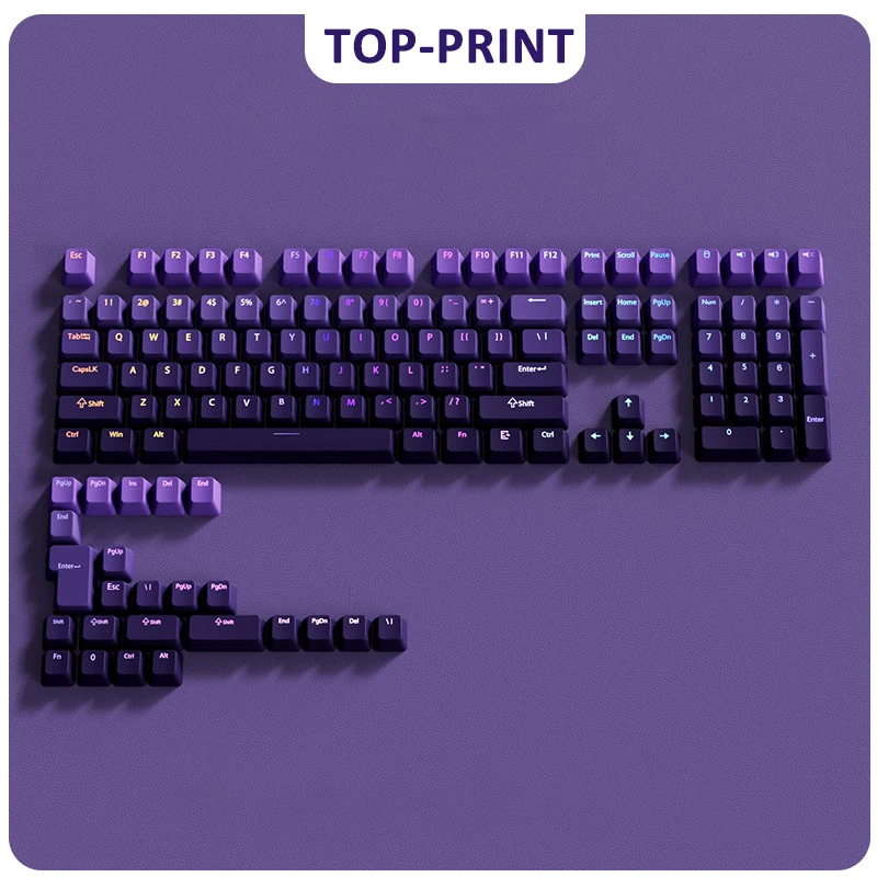 Vibrant Gradient PBT Keycaps