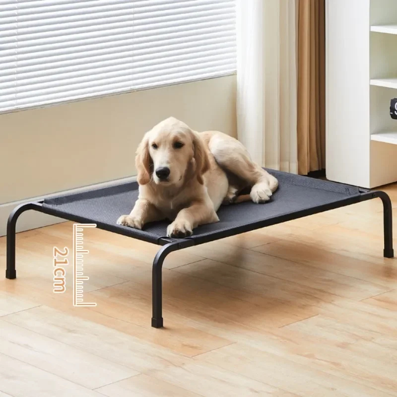 Dog Beds Breathable Dogs Bed Detachable Iron Frame Dog Beds for Large Dogs Camping Pet Camping House Washable Outdoor Pet Kennel