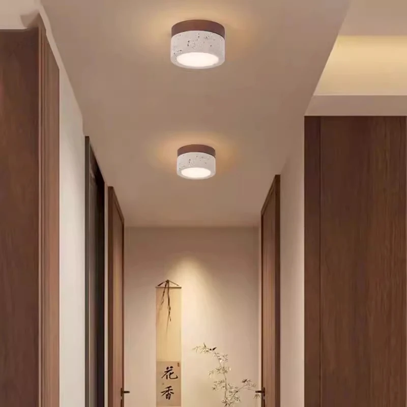 Wabi Sabi Stone LED Ceiling Light Brown decorative shot