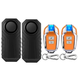 Sectyme Waterproof Wireless Anti - Theft Alarm with Remote Control for Bicycles and Scooters (2 Sets Orange Alarm)