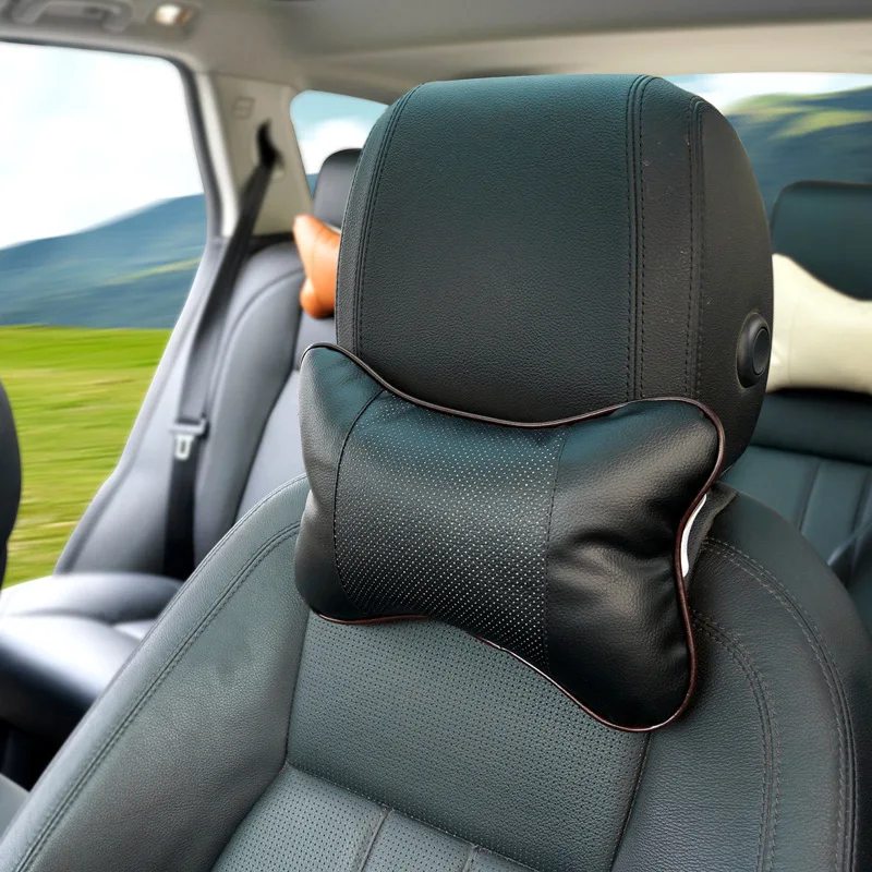 1pc Car Seats Neck Pillow Breathable Auto Head Rest Cushion Relax Neck Support Cervical Headrest Comfortable Soft Car Pillow