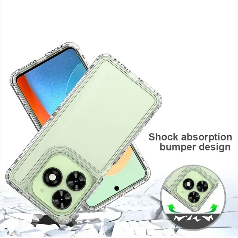 Transparent 5G Smartphone Case with Bumper Back Cover Design