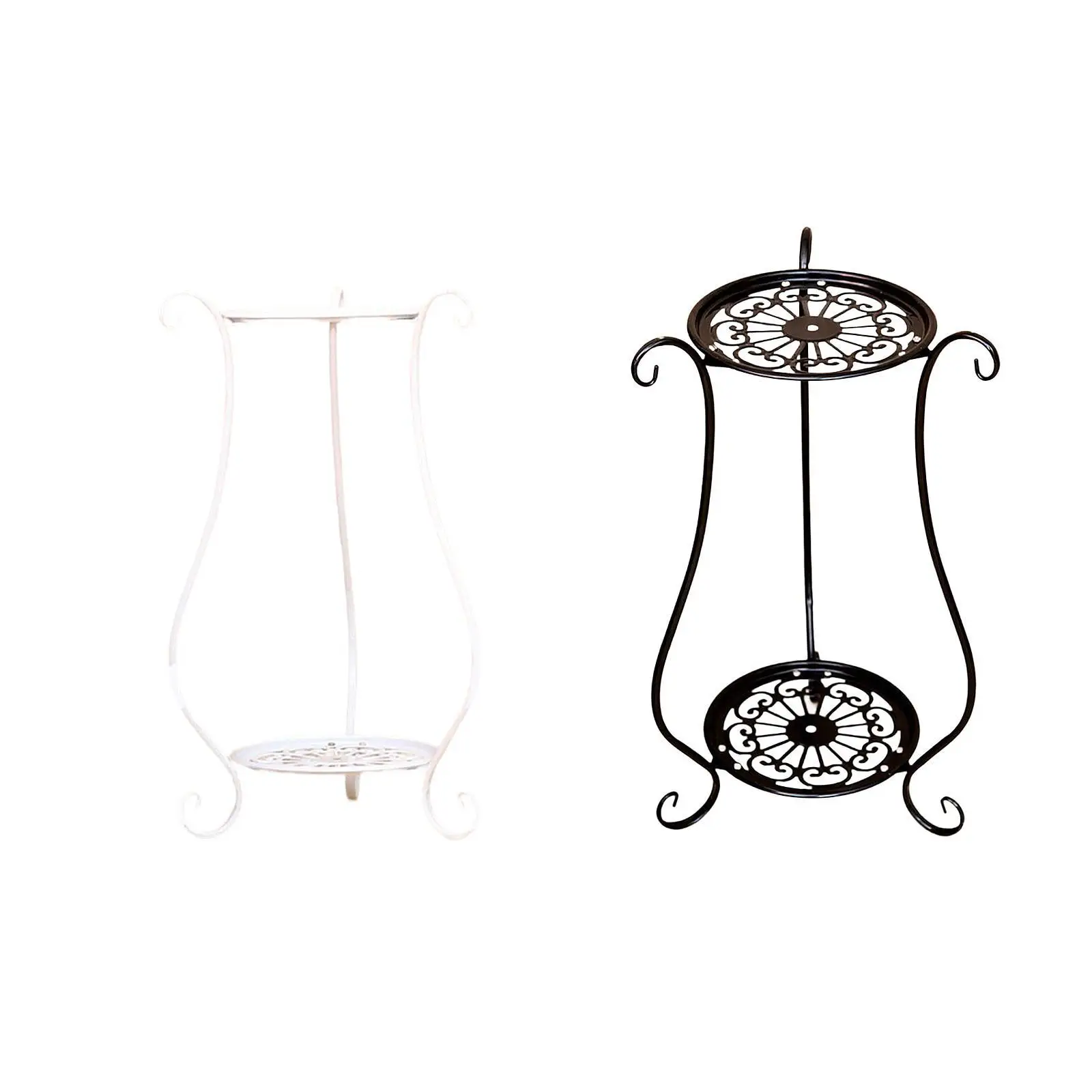2 Tier Plant Stand Indoor Plant Shelf Metal Multifunctional Flower Display Rack Flower Pot Holder for Living Room Garden Home