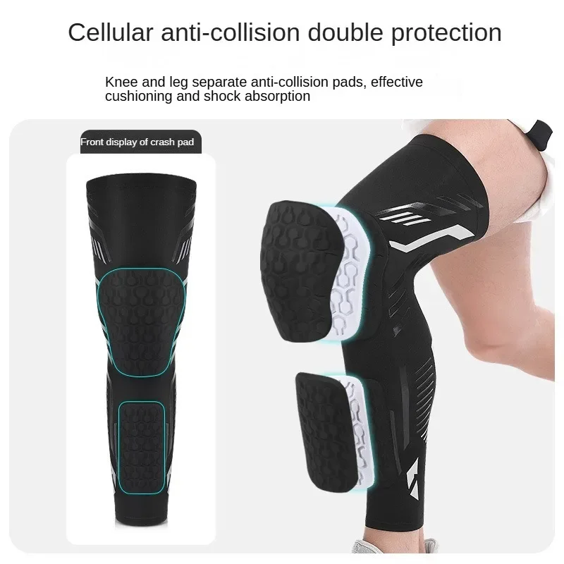 1PC Adult Knee Braces, Crashproof Knee & Calf Pads, Thigh Compression Leg Sleeves Protection for Youth Adults Basketball Running