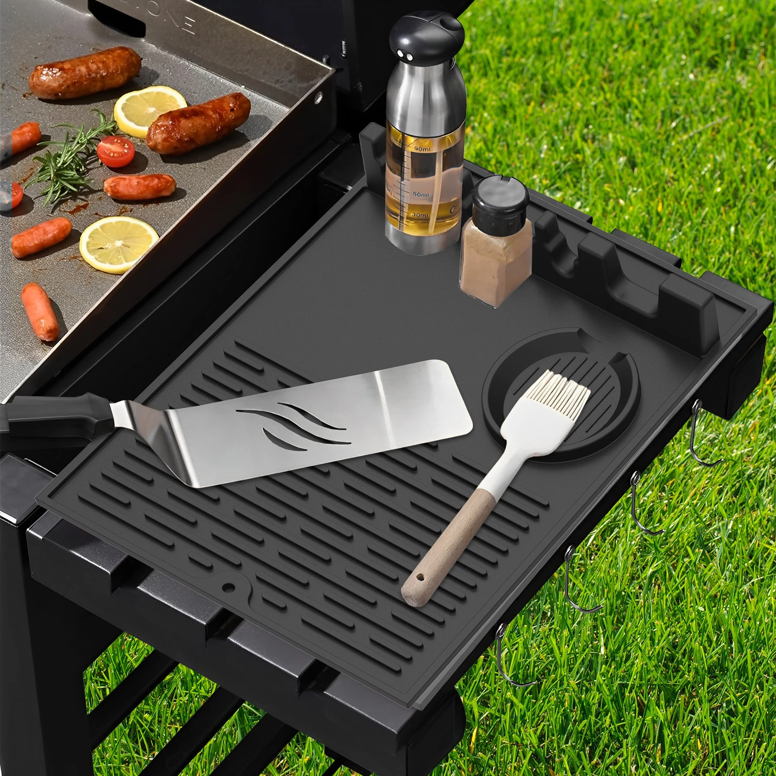 2/1pc Grill Side Shelf Mat for Outdoor Grilling