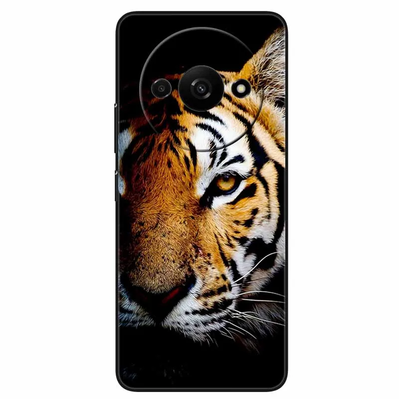 Animal Design Black Silicone Protective Case - Cool Wolf Edition