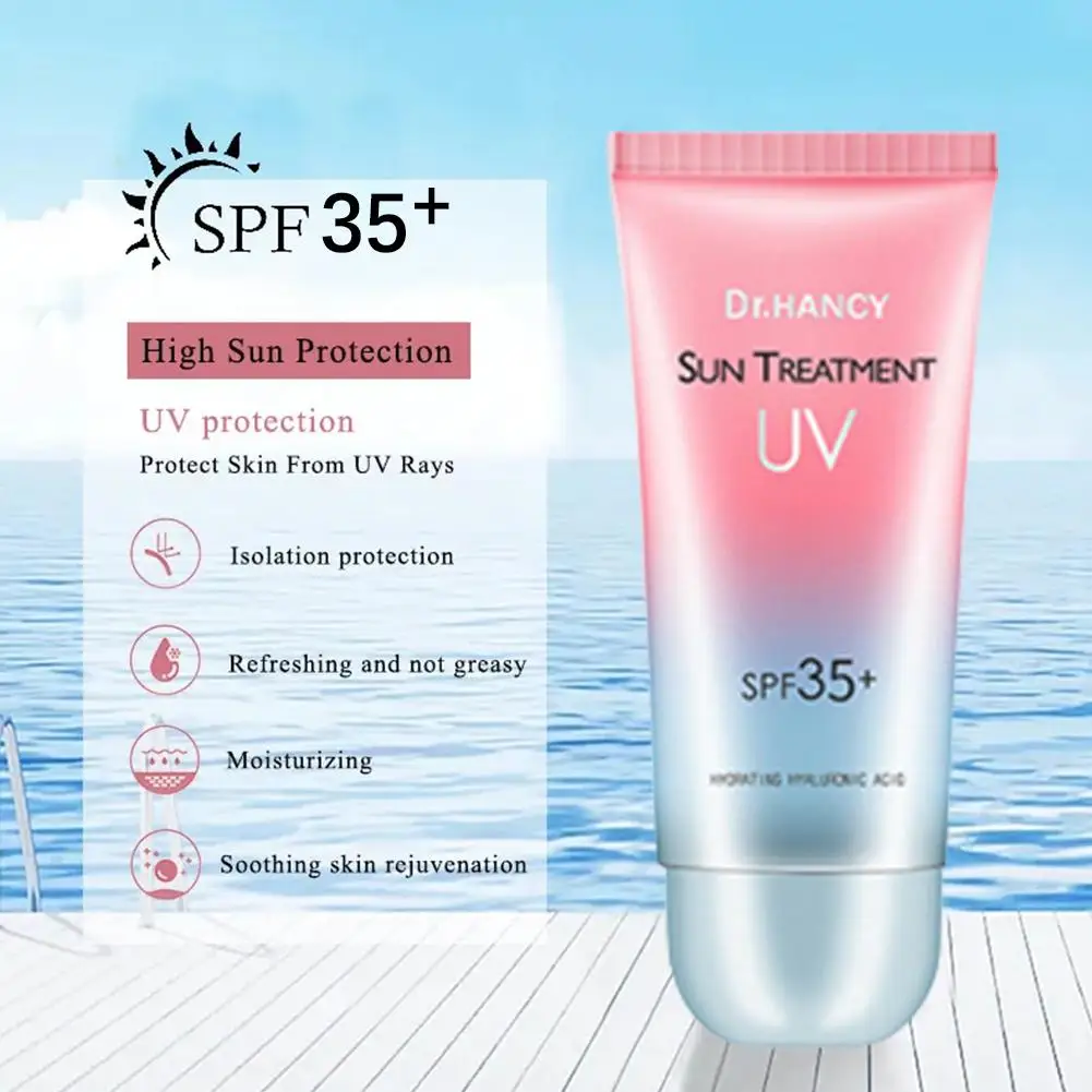 Krim Pelindung matahari pemutih tabir surya, Krim Pelindung matahari Anti air 60g SPF50 + pelindung kulit wajah matahari