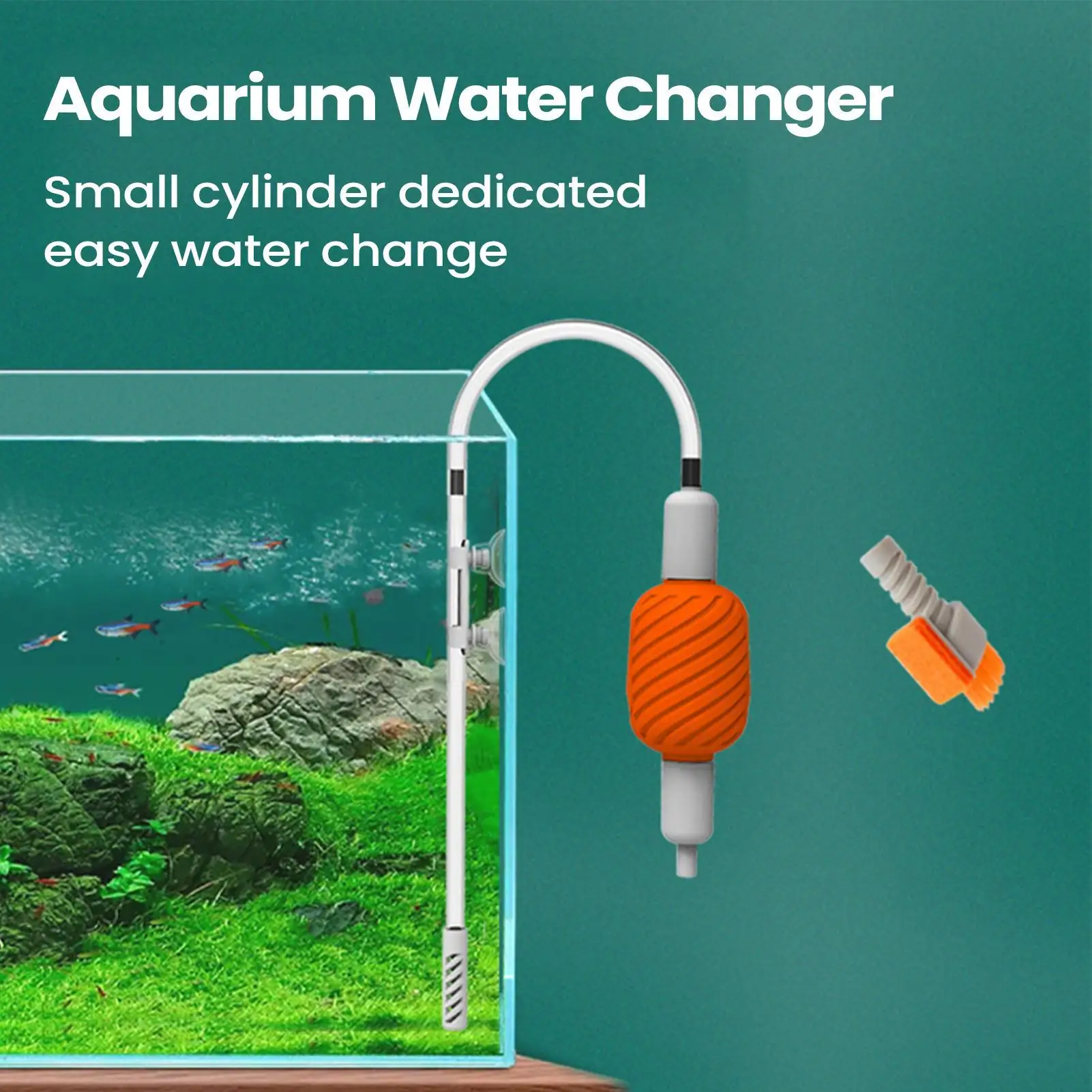 Siphon Pump For Fish Tank Water Changer Aquarium Siphon Vacuum Cleaner For Fish Tank Maintenance Aquatic Environment Pet Care