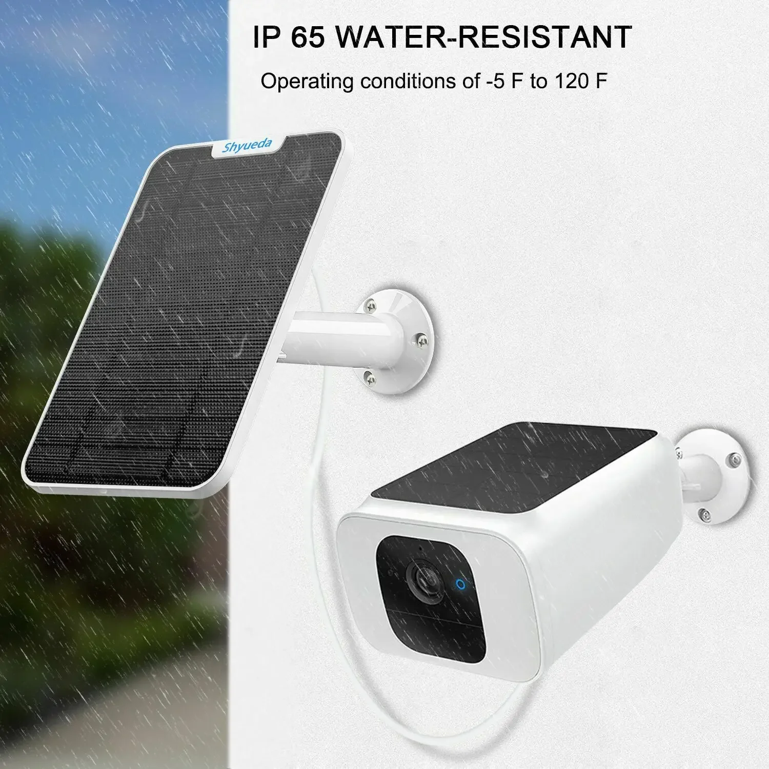 4W Solar Panel Charging power Cable mount for eufy Security SoloCam S40 L20 L40 S340 c210(white