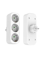 EU Electrical Socket 3 Outlets European Standard Adapter Expansion Power Socket 2Pin Plug Extension AC Converter Adaptor home - Image 2