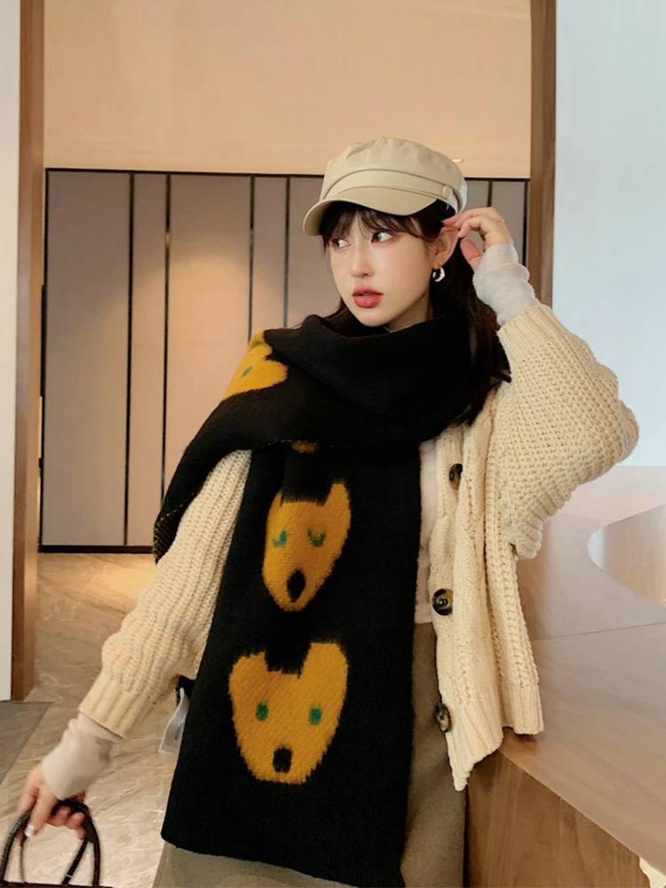 Bufanda de imitación de Cachemira para Mujer, chal grueso con estampado Animal, Pashmina, Hiver, estolas, Fular de invierno|Bufandas mujer| - AliExpress