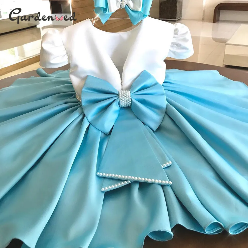 

Baby Spanish Lolita Princess Ball Gown Beading Design Birthday Party Christening Clothes Easter Eid Dresses For Girls