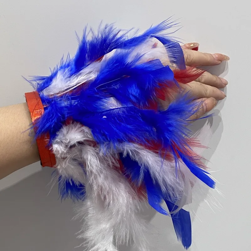 Fashion Feather Cuffs For Women Bracelet Plume Sexy Handcuffs ostrich Feather Cuffs Manicure hand photo cuffs Anklet Bracelet bangle bracelet