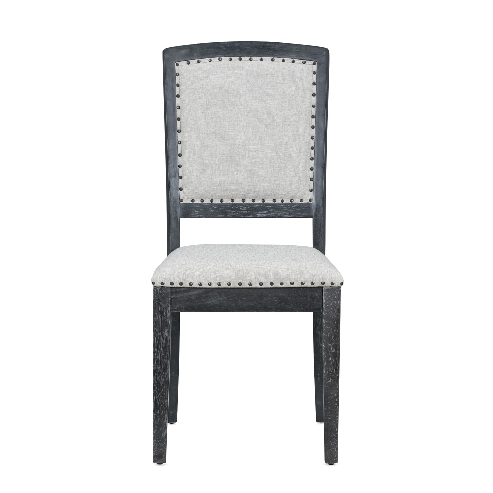 YQXH Rustic Extendable 84inch Dining Table Set with 24inch Removable Leaf , 6 Upholstered Armless Dining Chairs