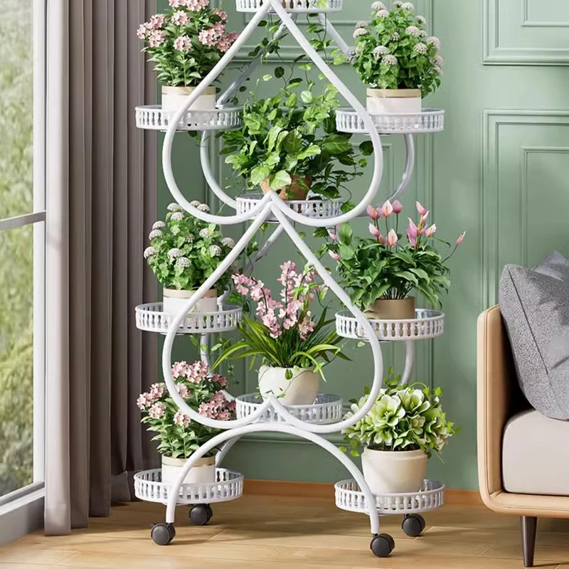 

Flower Balcony Plant Stand Garden Display Corner Jardiniere Plant Stand Storage Floor Soporte Para Macetas Garden Furniture