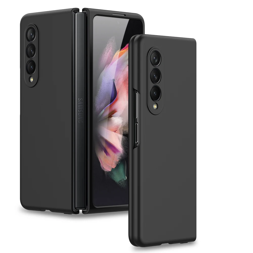 Luxury Plating Tempered Glass Case for Samsung Galaxy Z Fold 3 5G Marble Cases Plastic Frame Hard Glass Cover for Galaxy Z Fold3