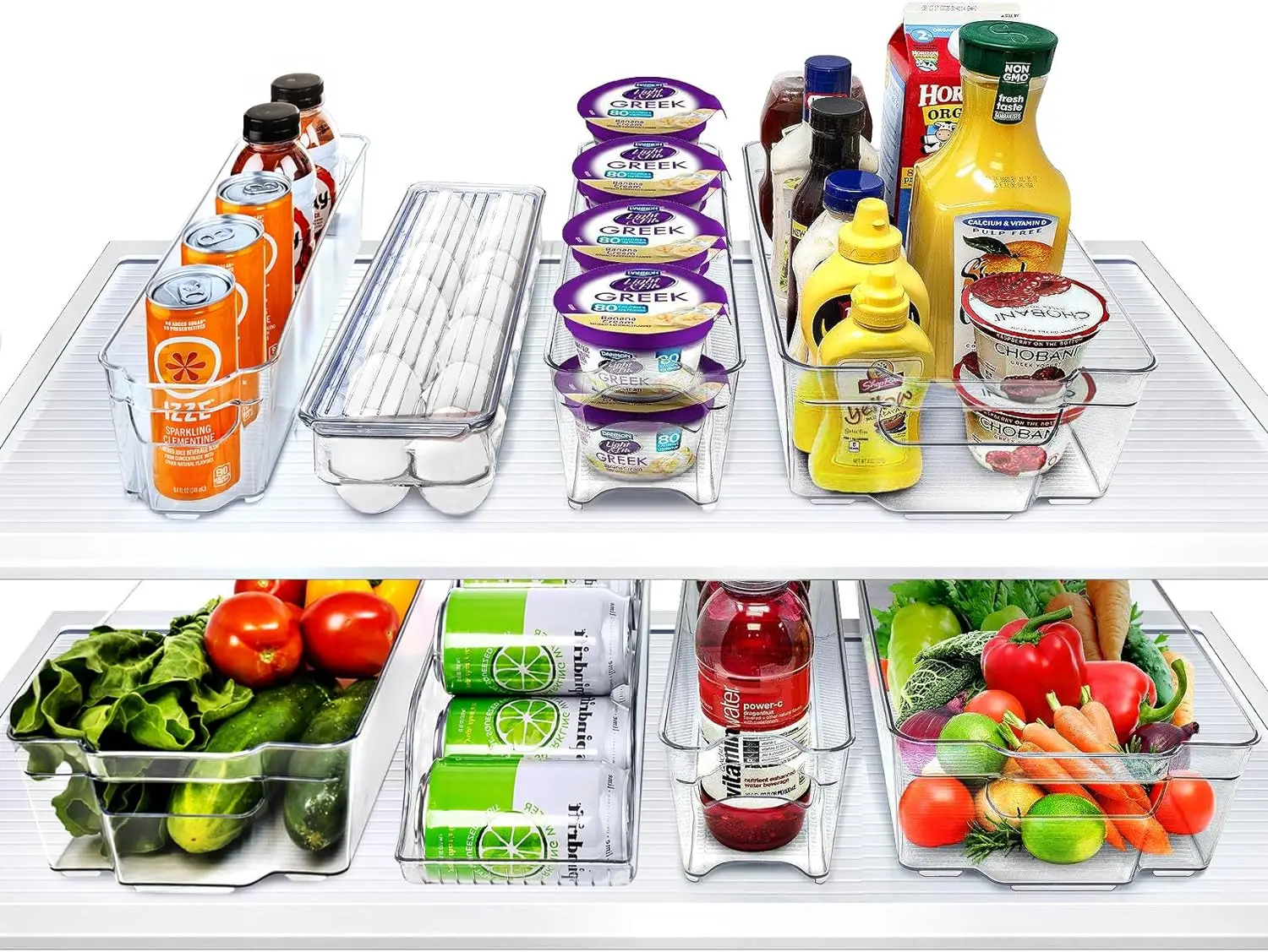 

Sorbus Fridge Bins and Freezer Bins Refrigerator Organizer Stackable Food Storage Containers BPA-Free Drawer Organizers