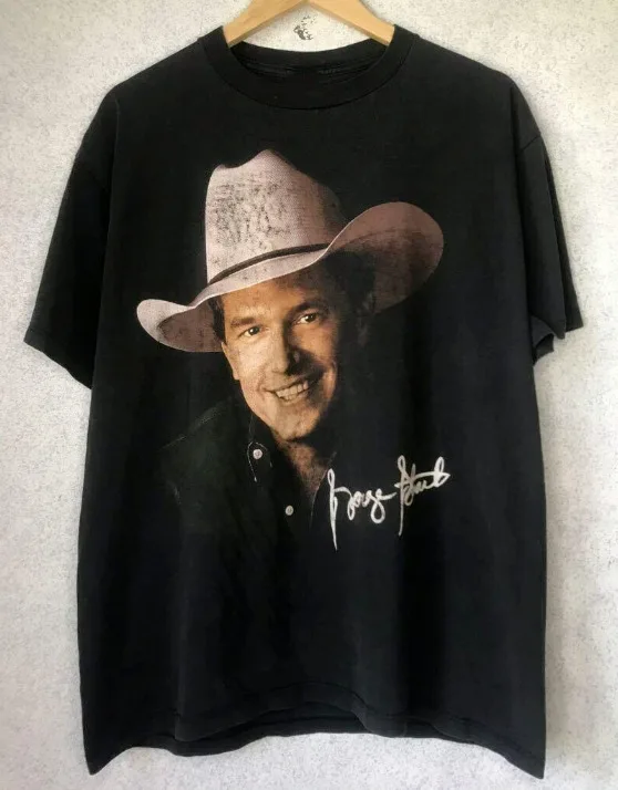 Maglietta Art George Strait Best Cute New Year Hot Maniche Lunghe O Corte