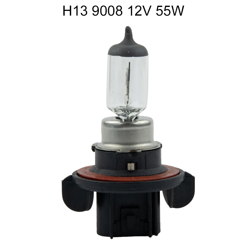 

1PCS H13 Quartz Halogen Bulb 9008 12V 55W White Halogen Bulb Car Headlight Bulb Clear White High Beam Direct Replacement