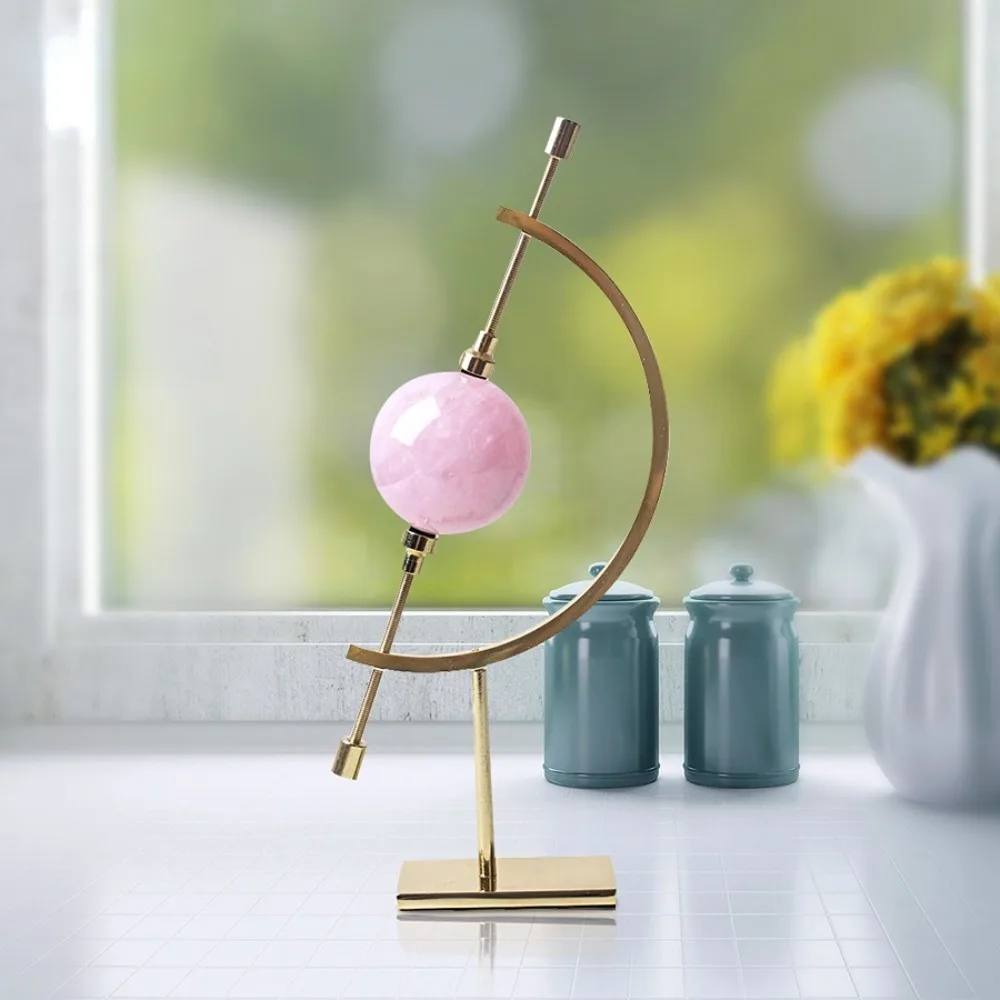 

1Pcs Silver Decorative Glass Ball Fixed Globe Shape Ornament Crystal Ball Base Home Decor Display Stand