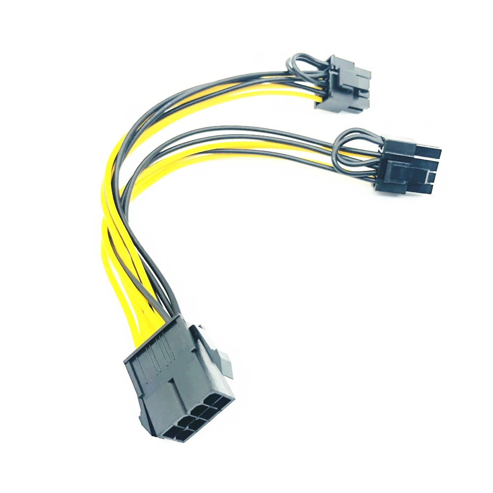 Pinos Pci Express para Dupla Pcie Mais Pinos Cabo de Alimentação Placa Gráfica Placa de Placa Gráfica Pcie Riser Gpu Mineração Cabo de Dados de Energia 20cm 10 Peças - Imagem 2