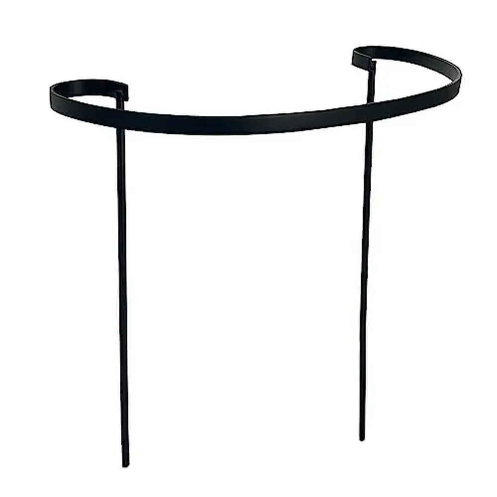 Plant Support Stake 36" Tall Metal Circle Design Peonies Hydrangeas Roses Weatherproof Black Set of 2