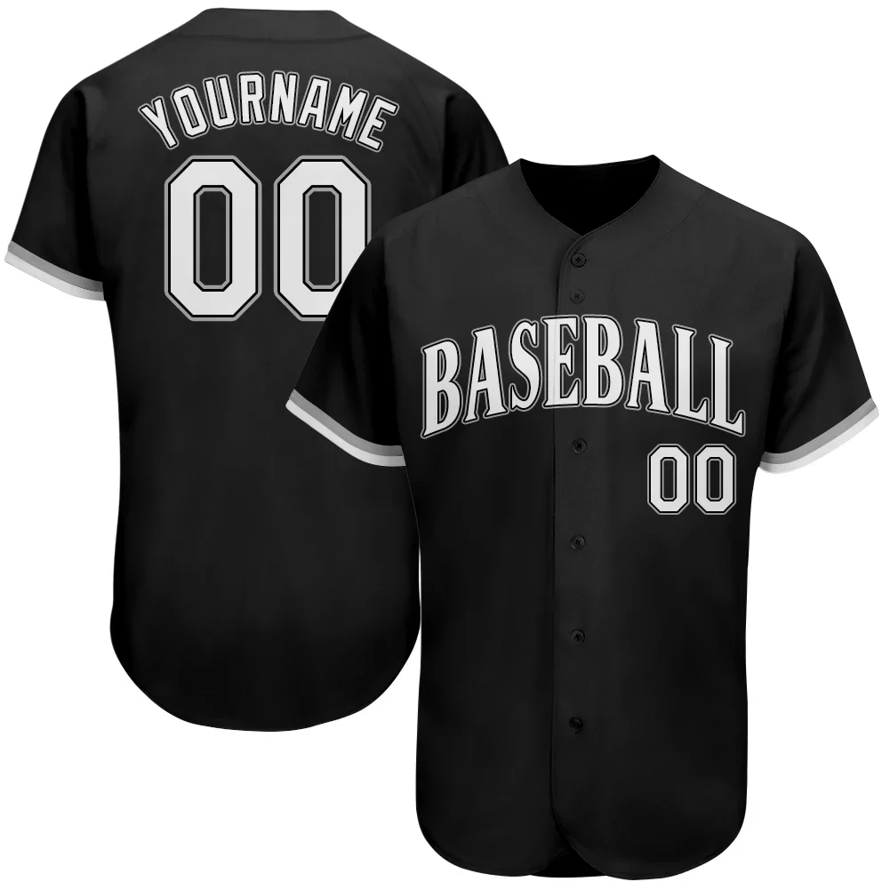 Baseball Jersey Personalized Print Team Name Numbers Button-down Tee Shirts for Men Kids Outdoors Birthday Gift