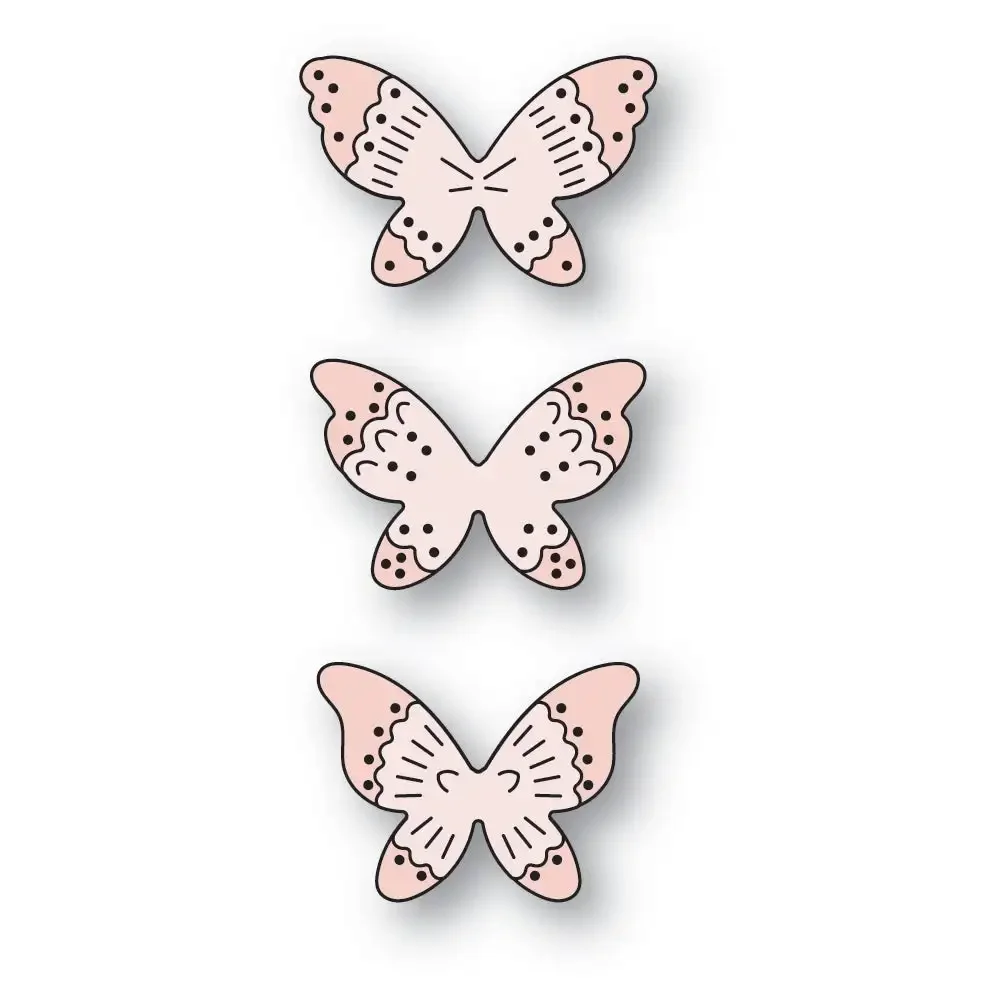 

Butterfly Trio Metal Cutting Dies Scrapbook Diary Decoration Embossing Cut Template DIY Make Greeting Card Handmade Album 2024