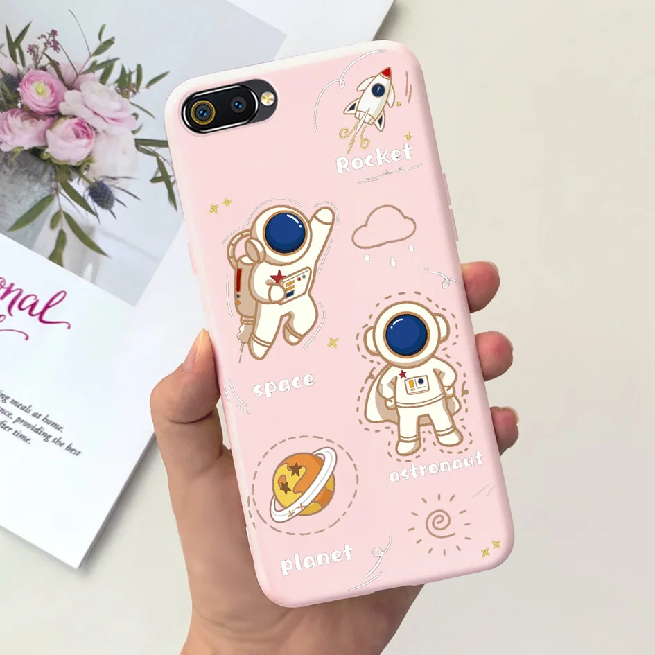 Cute Astronaut Shockproof Silicone Phone Case - Durable Protective Cover