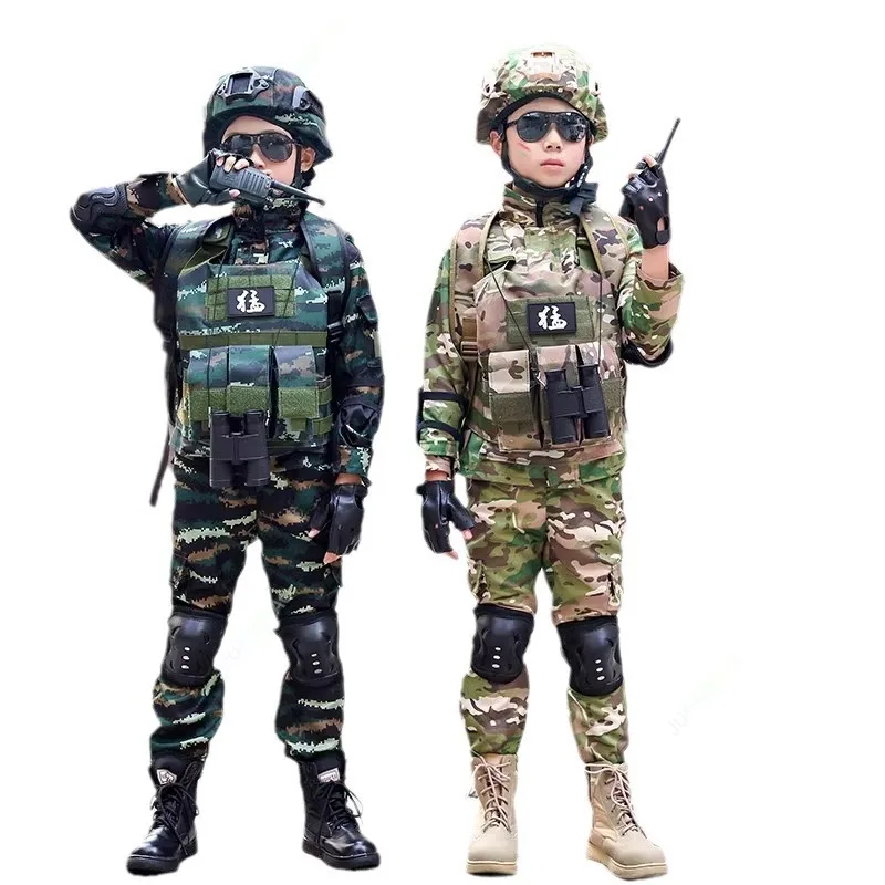 Camouflage Children's Suit Special Forces Boys Fall and Winter Style Long-Sleeved Halloween Stage Costume