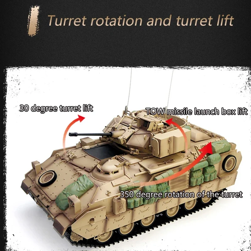 Tongde 1:16 米国 M2A2 ブラッドレー RC バトルタンク赤外線バトル