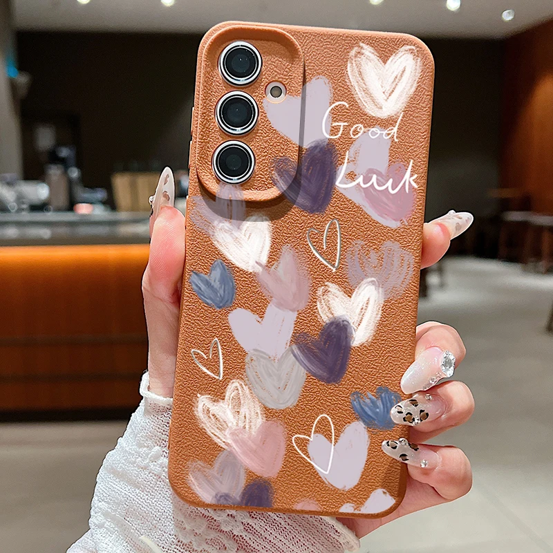 Candy Color Love Heart Phone Case - Stylish Protective Cover