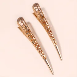 Elegant Metal Hair Clips - Stylish Salon Hairdressing Accessories (Golden - hollowout)