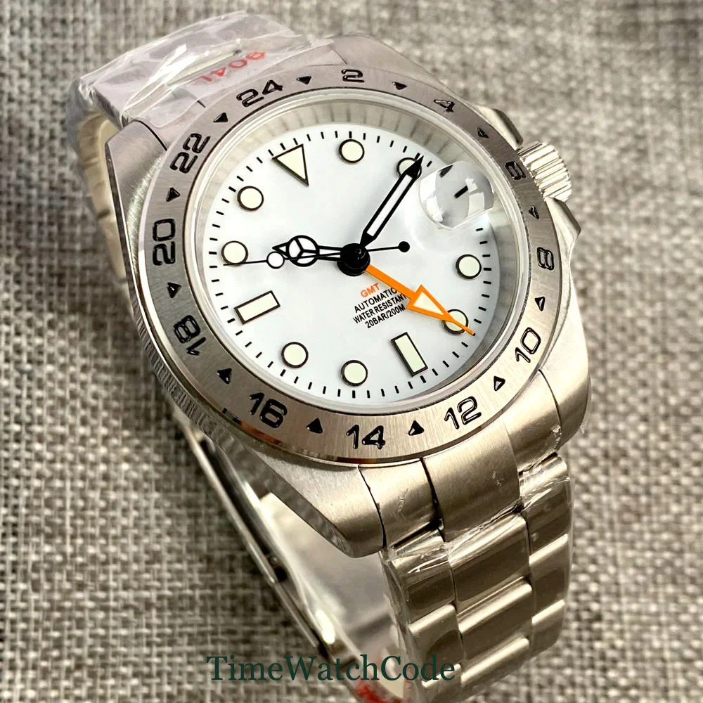 Tandorio 40mm NH34 Movement Automatic Watch for Men GMT Function