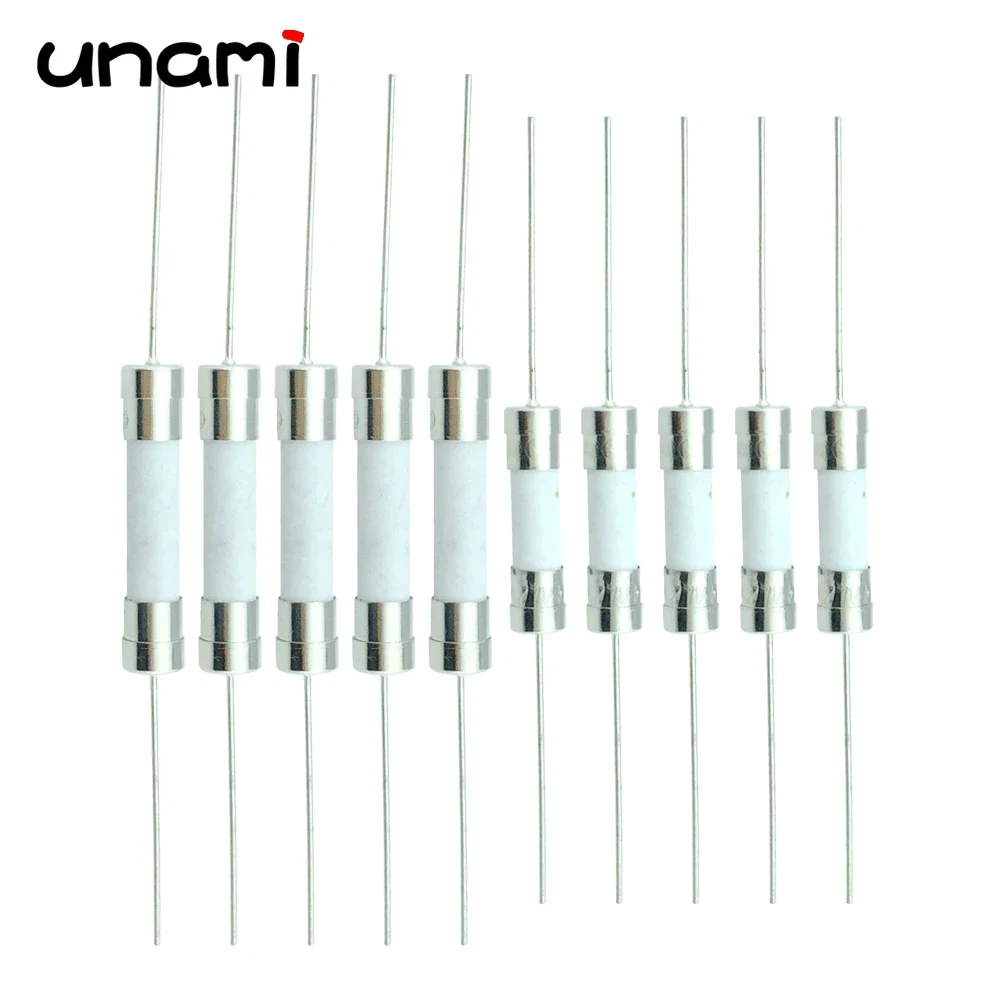 Ceramic Tube Fuses Fast Blow Slow Blow 0.5A 1A 1.5A 2A 3A 3.15A 4A 5A 6A 8A 10A 12A 15A 20A 25A 30A 10Pcs