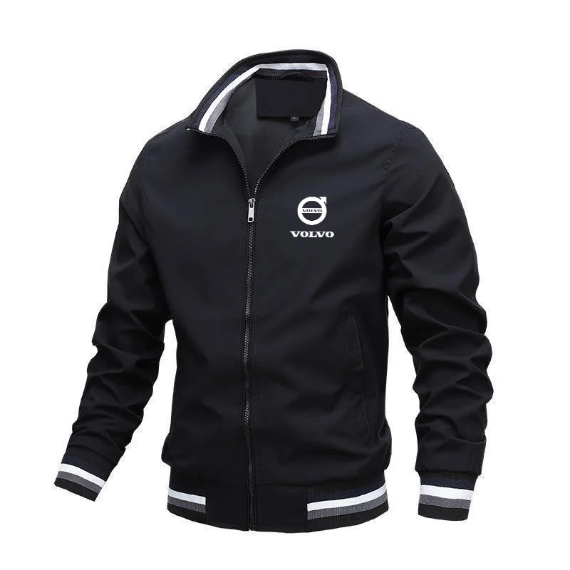 Automne hommes col montant décontracté veste à glissière en plein air Sport manteau coupe-vent veste pour Volvo V40 V60 V90 XC40 XC60 XC90 S60 S90