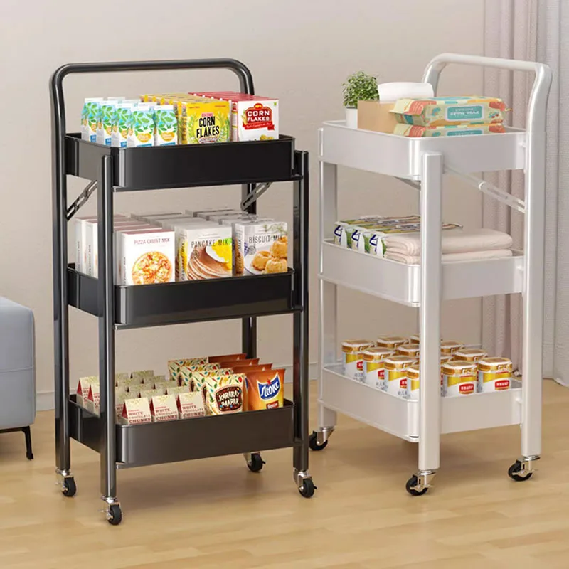 Carrelli Pieghevoli Scaffale Pavimento Cucina Carrelli Mobili Multipiano Snack Bagno Storage Moveis De Cozinha Set Sala Da Pranzo