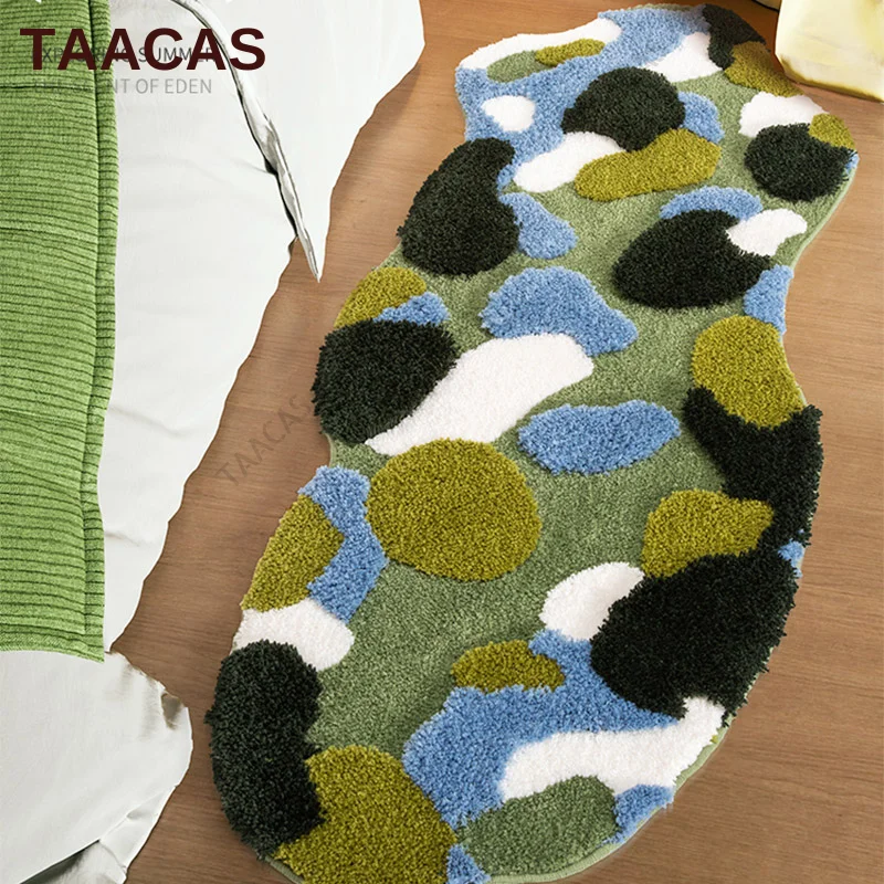 Colorful Moss Rug for Laundry Room 3D Shag Moss Area Rugs Non Spring Moss  Rug